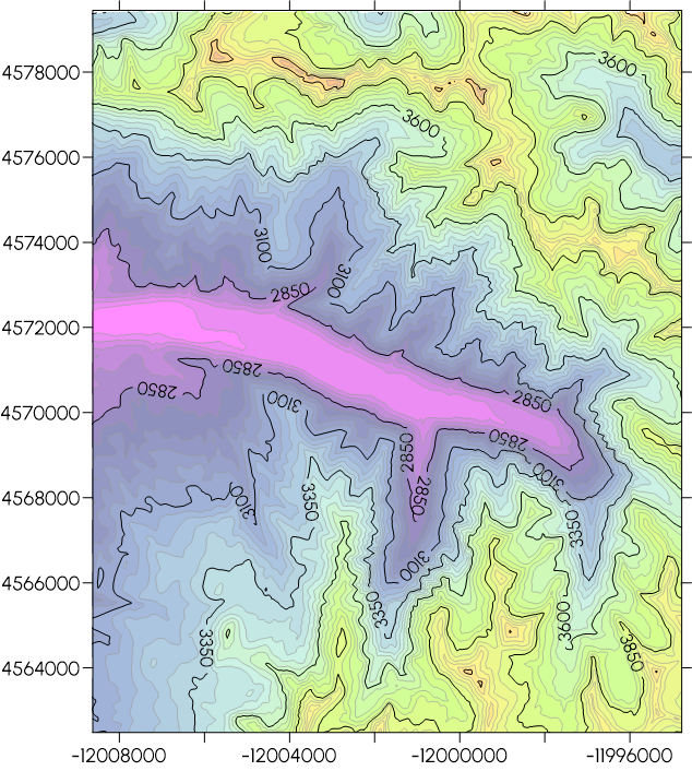 This contour map can help civil engineers in construction plan infrastructure properly.